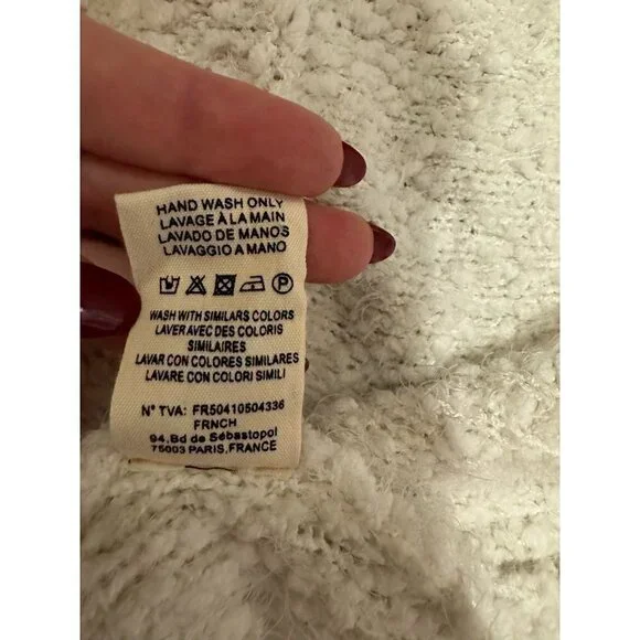 FRNCH Paris Popcorn Eyelash Soft Open Front Long Cardigan NWT - Picture 7 of 7